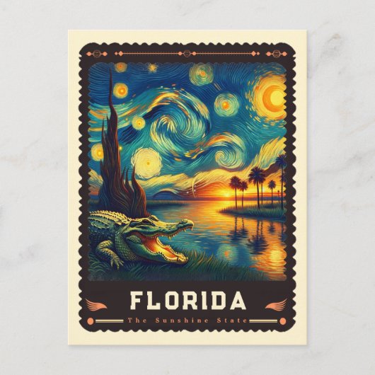 Florida | Vincent Van Gogh Inspiriert Postkarte (Vorderseite)