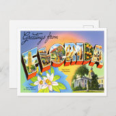 Florida Vintag Big Letters Postkarte (Vorne/Hinten)