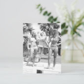 Florida Vintag Bikini Foto Postkarte (Stehend Vorderseite)