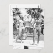 Florida Vintag Bikini Foto Postkarte (Vorne/Hinten)