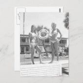 Florida Vintag Bikini Foto Postkarte (Vorne/Hinten)