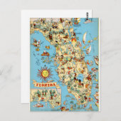 Florida Vintag Funny Postcard Postkarte (Vorne/Hinten)