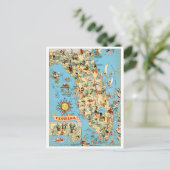 Florida Vintag Funny Postcard Postkarte (Stehend Vorderseite)