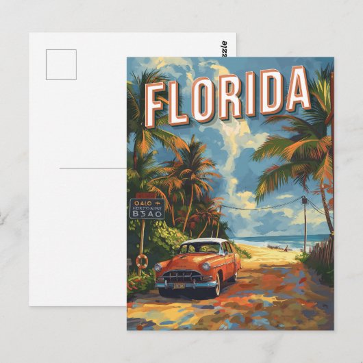 Florida Vintag Postkarte (Vorne/Hinten)