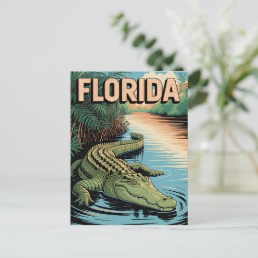 Florida Vintag Postkarte (Stehend Vorderseite)