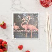 Florida-Vintage-Flamingos Serviette (Beispiel)