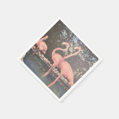 Florida-Vintage-Flamingos Serviette (Ecke)