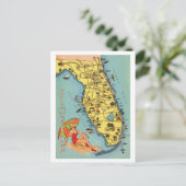 Florida Vintage Fun Postkarte (Stehend Vorderseite)