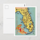 Florida Vintage Fun Postkarte (Vorne/Hinten)