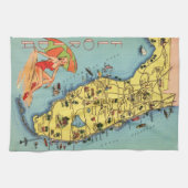 Florida Vintage Fun Postkarte Geschirrtuch (Horizontal)