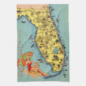 Florida Vintage Fun Postkarte Geschirrtuch (Vertikal)