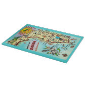 Florida Vintage Fun Postkarte Schneidebrett (Ecke)
