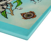 Florida Vintage Fun Postkarte Schneidebrett (Ecke)