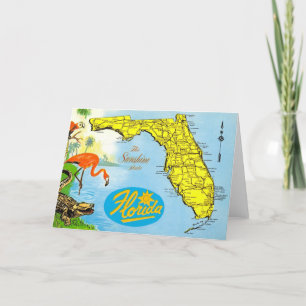 Florida Vintage-Kartenkarte Karte