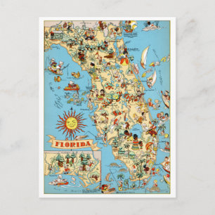 Florida Vintage Lustige Postkarte