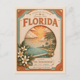 Florida Vintage Paper Cut American Arcana Postkarte
