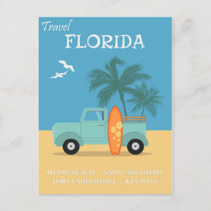 Florida Vintage Reise Feiertagspostkarte