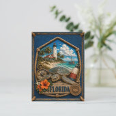 Florida Vintage Reise Postkarte (Stehend Vorderseite)