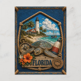 Florida Vintage Reise Postkarte