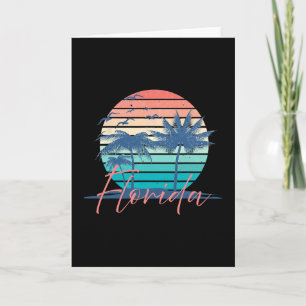 Florida Vintage Sommer Stimmung Strand Sonnenunter Karte