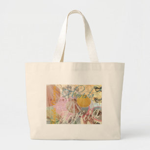 Florida Vintage Travel Beach Seashell Muschel Art Jumbo Stoffbeutel