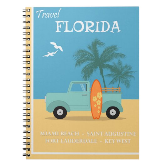 Florida Vintage Travel Notizblock (Vorderseite)