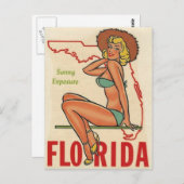 FLORIDA VINTAGE TRAVEL POSTCARD POSTKARTE (Vorne/Hinten)