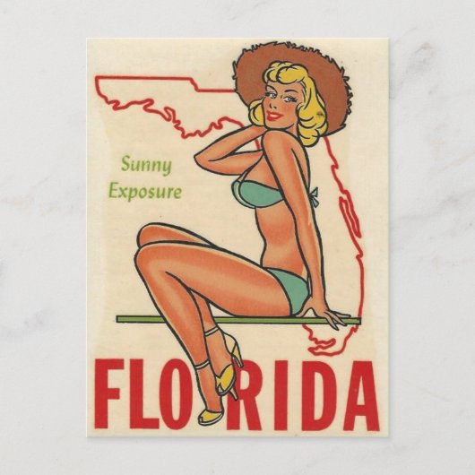 FLORIDA VINTAGE TRAVEL POSTCARD POSTKARTE (Vorderseite)
