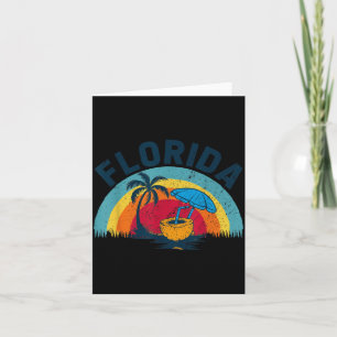 Florida Vintage Tropischer Sonnenuntergang Sommeru Karte
