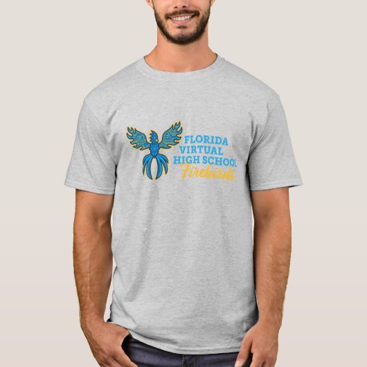 Florida Virtual High School Feuervögel, Graues Shi T-Shirt (Vorderseite)