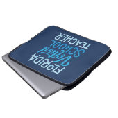 Florida Virtual School Lehrer Handlettering Laptopschutzhülle (Vorne Knopf)