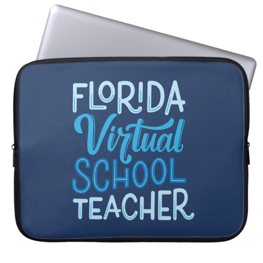 Florida Virtual School Lehrer Handlettering Laptopschutzhülle (Vorderseite)