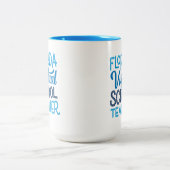 Florida Virtual School Lehrer, Handlettering Zweifarbige Tasse (Mittel)