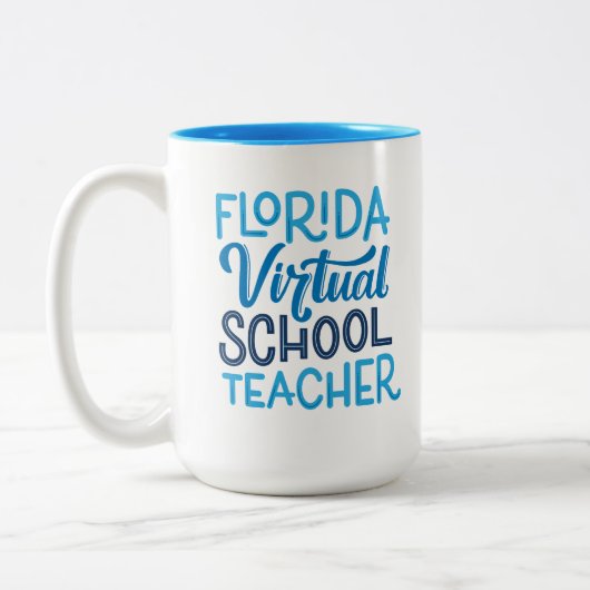 Florida Virtual School Lehrer, Handlettering Zweifarbige Tasse (Links)