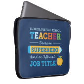 Florida Virtual School Lehrer Superheld Laptopschutzhülle (Vorne Rechts)