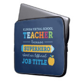Florida Virtual School Lehrer Superheld Laptopschutzhülle (Vorderseite Links)