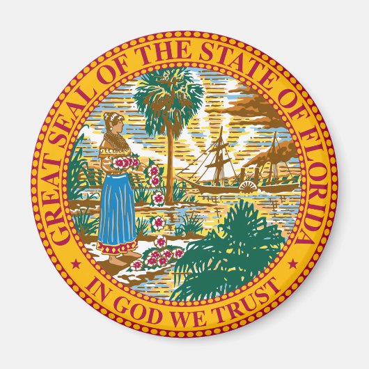 Florida Wappen Magnet (Vorne)