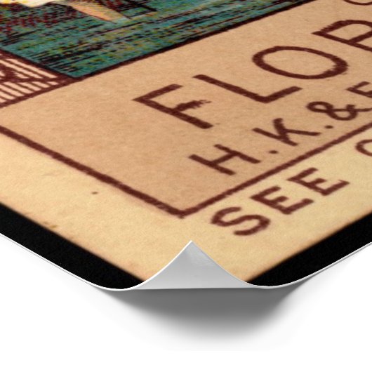 Florida Wasserbrunnen Vintag Poster (Ecke)