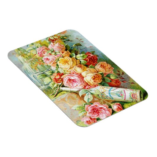 Florida Water Parfüm Label mit Cabbage-Rose Magnet (Rechte Seite)