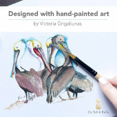 Florida Watercolor Pelican Art Poster