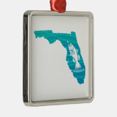 Florida Wave Fishing Ornament Aus Metall (Rechts)