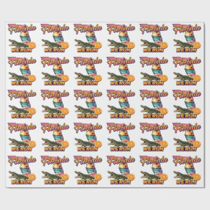 Florida We Run Sonnenuntergang Alligator Flamingo  Geschenkpapier