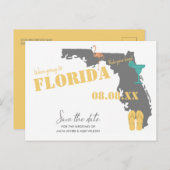 Florida Wedding Save the Dates Postkarte (Vorne/Hinten)