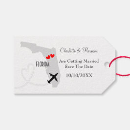 Florida Wedding speichert das Datum Geschenkanhänger