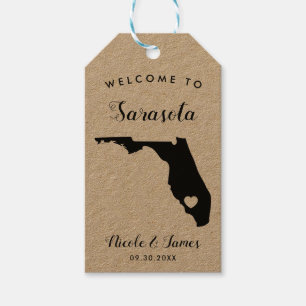 Florida Wedding Welcome Bag Tags für Hotelgäste Geschenkanhänger