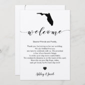 Florida Wedding Welcome Letter & Itinerary Card Programm (Vorne/Hinten)