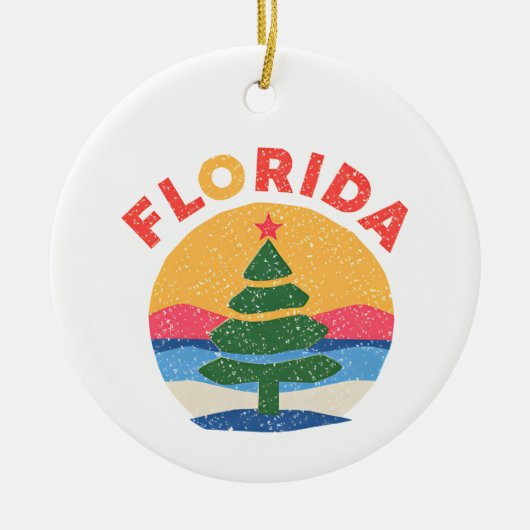 Florida Weihnachten Keramik Ornament (Vorne)