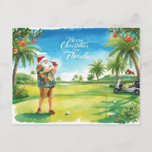 Florida Weihnachten Santa Golfen