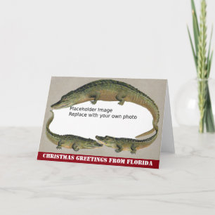 Florida Weihnachten Vintage Alligator Rahmen