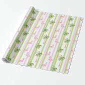 Florida-Weihnachtsflamingo in Santa-Mütze Geschenkpapier (Ungerollt)